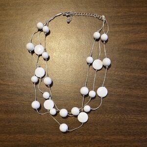 Elegant White Beaded Necklace